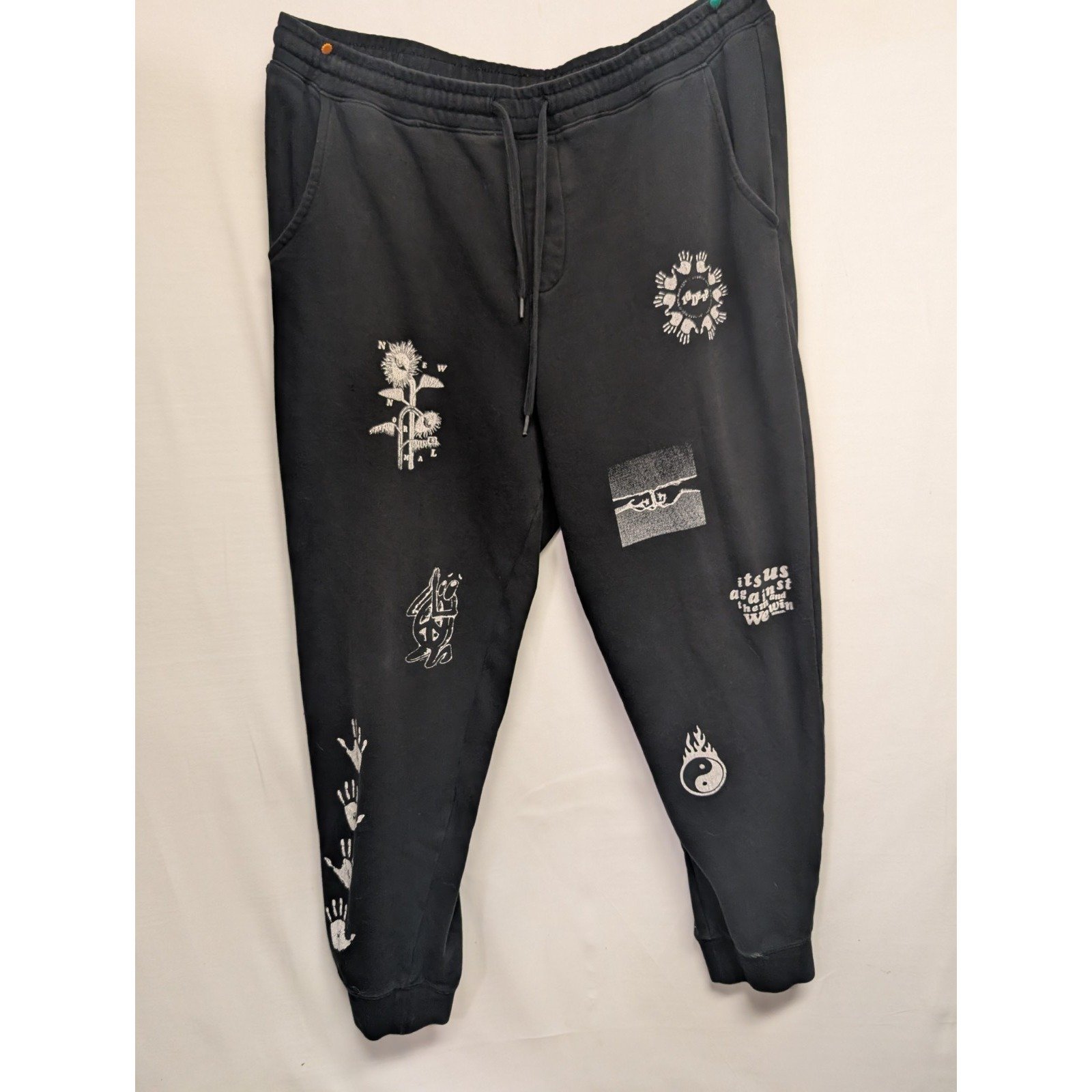 10 Deep Jogger Sweat Pants Men XL Scott Sasso Tattoo Pockets Black 10.Deep