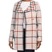 HALSTON Plaid Coat