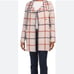 HALSTON Plaid Coat