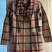 HALSTON Plaid Coat