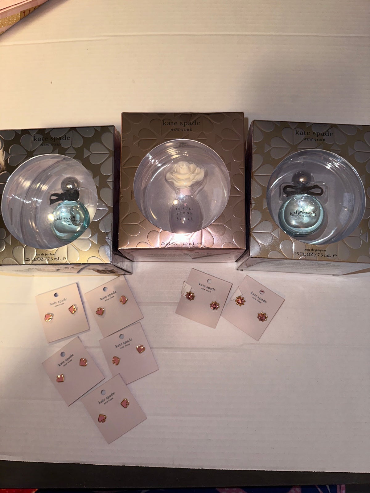 Kate spade lot or can seperate! Ornaments with perfume and earrings