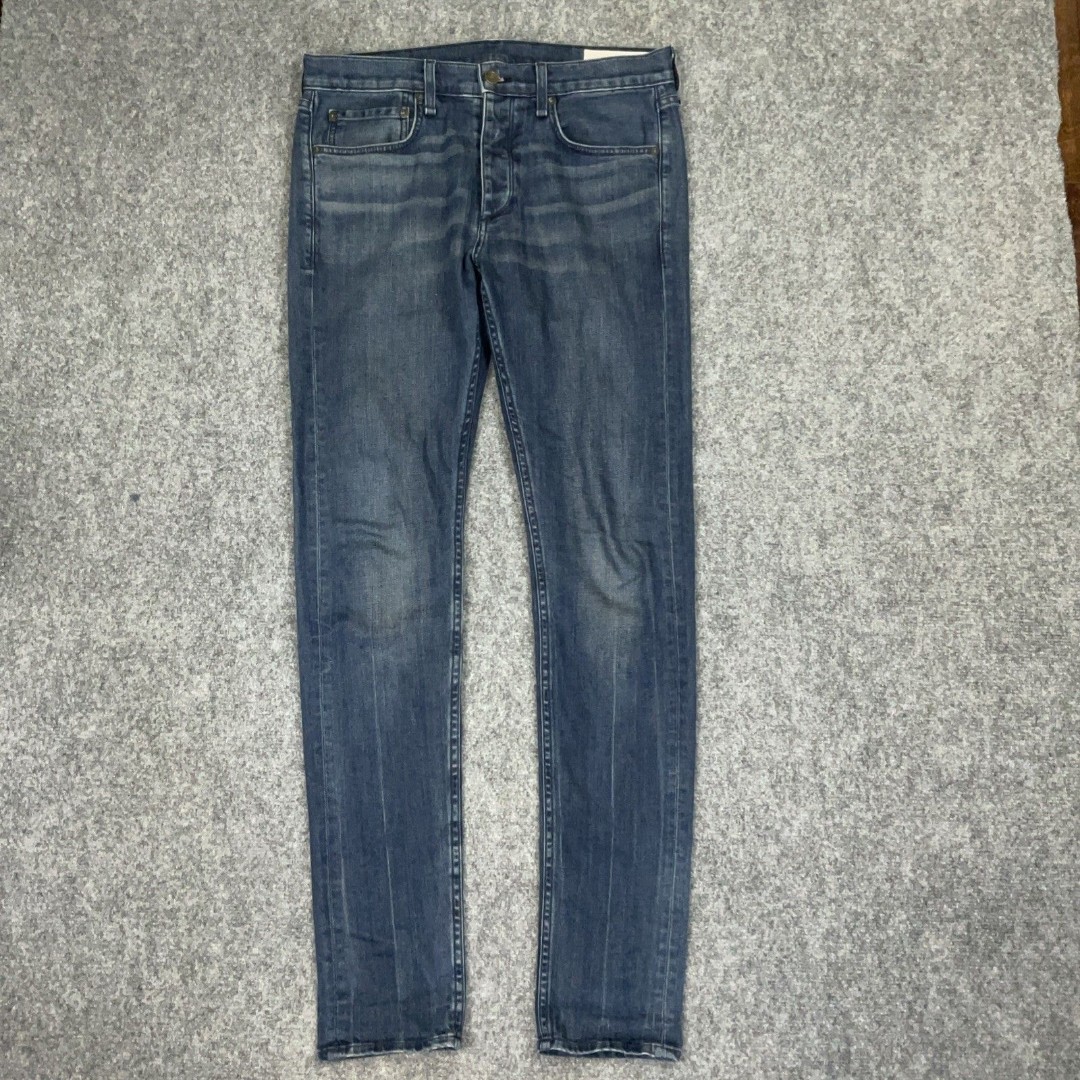rag & bone Jeans Mens Size 31 Rock City Blue Denim Fit 1 Extra Slim