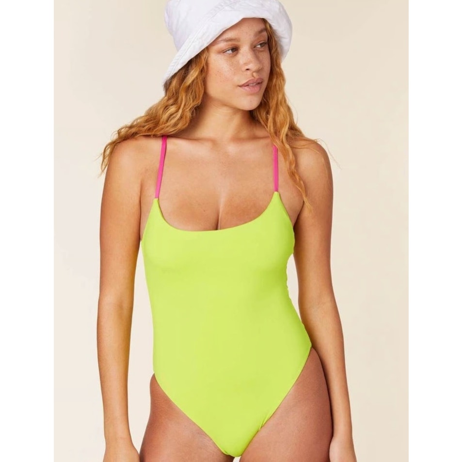 Andie's Fiji One Piece Neon Lemon - Size Medium - NWT