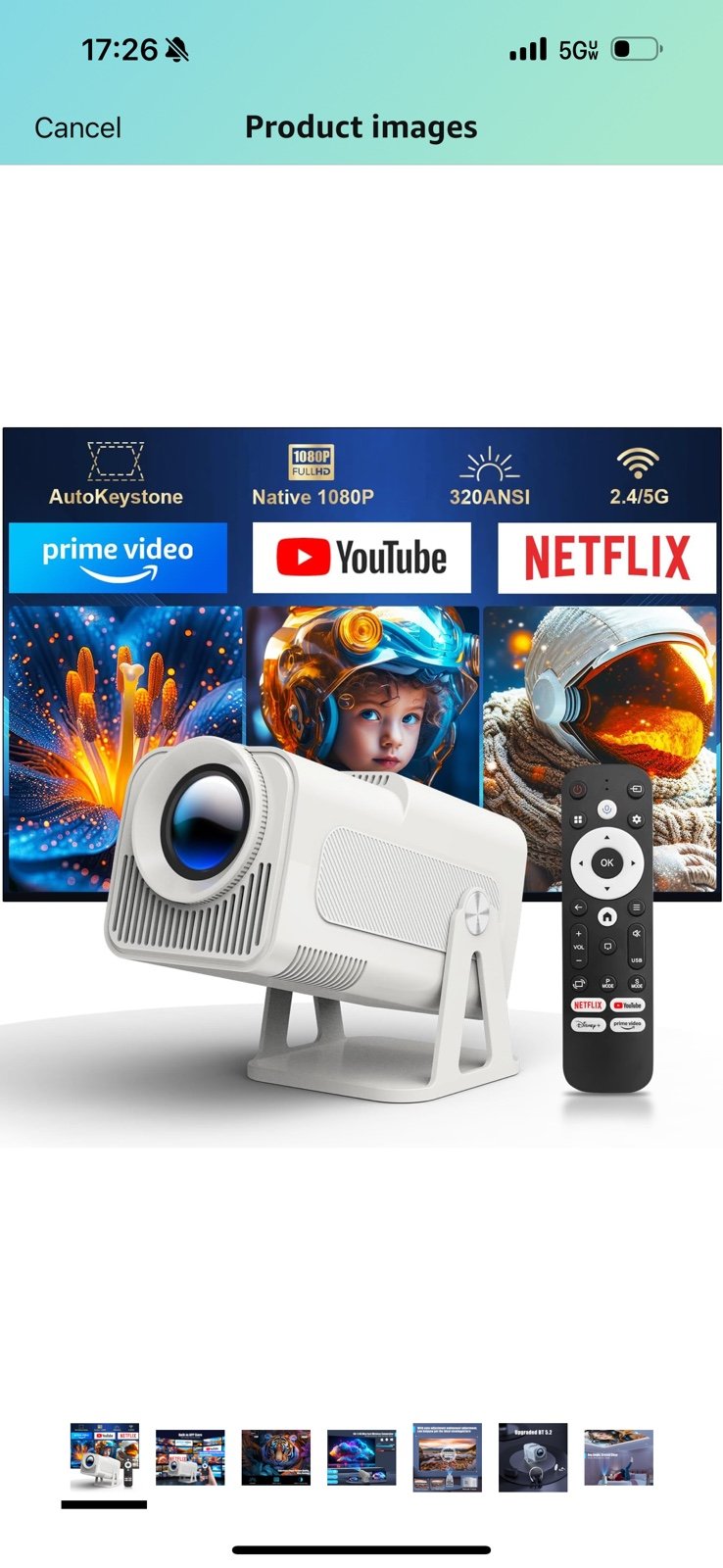 Magcubic Mini Projector with Wifi and Bluetooth