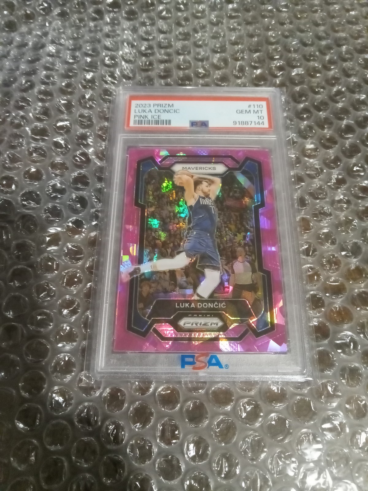Luka doncic 2023 pink ice prizm psa 10