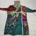 DESIGUAL Knit wool chiffon mix turtleneck tunic Sweater Multicolor Jumper Size L