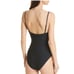 Veronica Beard Bethany Puckered Cutout Bandeau One-Piece Swimsuit Black Size S