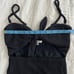 Veronica Beard Bethany Puckered Cutout Bandeau One-Piece Swimsuit Black Size S