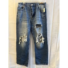 Aeropostale Distressed 90's Baggy Button Fly Jeans Womens 18R 35x31 ripped
