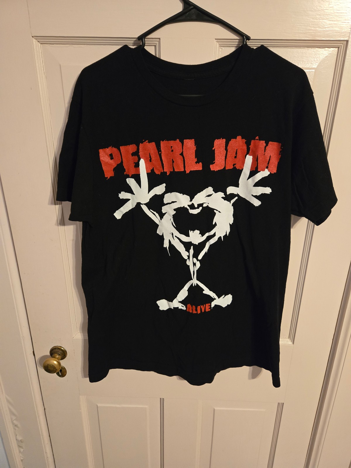 Vintage ORIGINAL 1990’s Pearl Jam Alive Stickman T Shirt MENS LARGE Tour 90’s