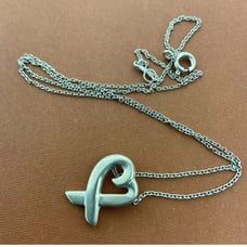 Tiffany &co Heart Tag Chain Link Necklace in Sterling Silver FINAL OFFER