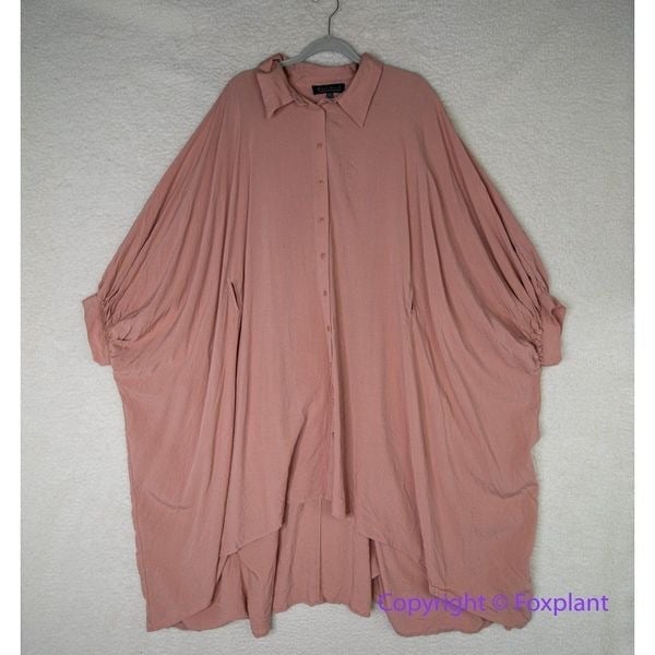 New! Eloquii Oversized Dolman sleeved button down tunic dress, 22/24