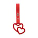 NEW 2PCS DOUBLE LOVE HEART RED JDM TSURIKAWA RING Red Handle Strap Drift
