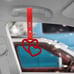 NEW 2PCS DOUBLE LOVE HEART RED JDM TSURIKAWA RING Red Handle Strap Drift