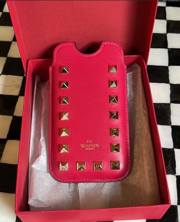Valentino Garavani Rockstud Leather IPhone Case