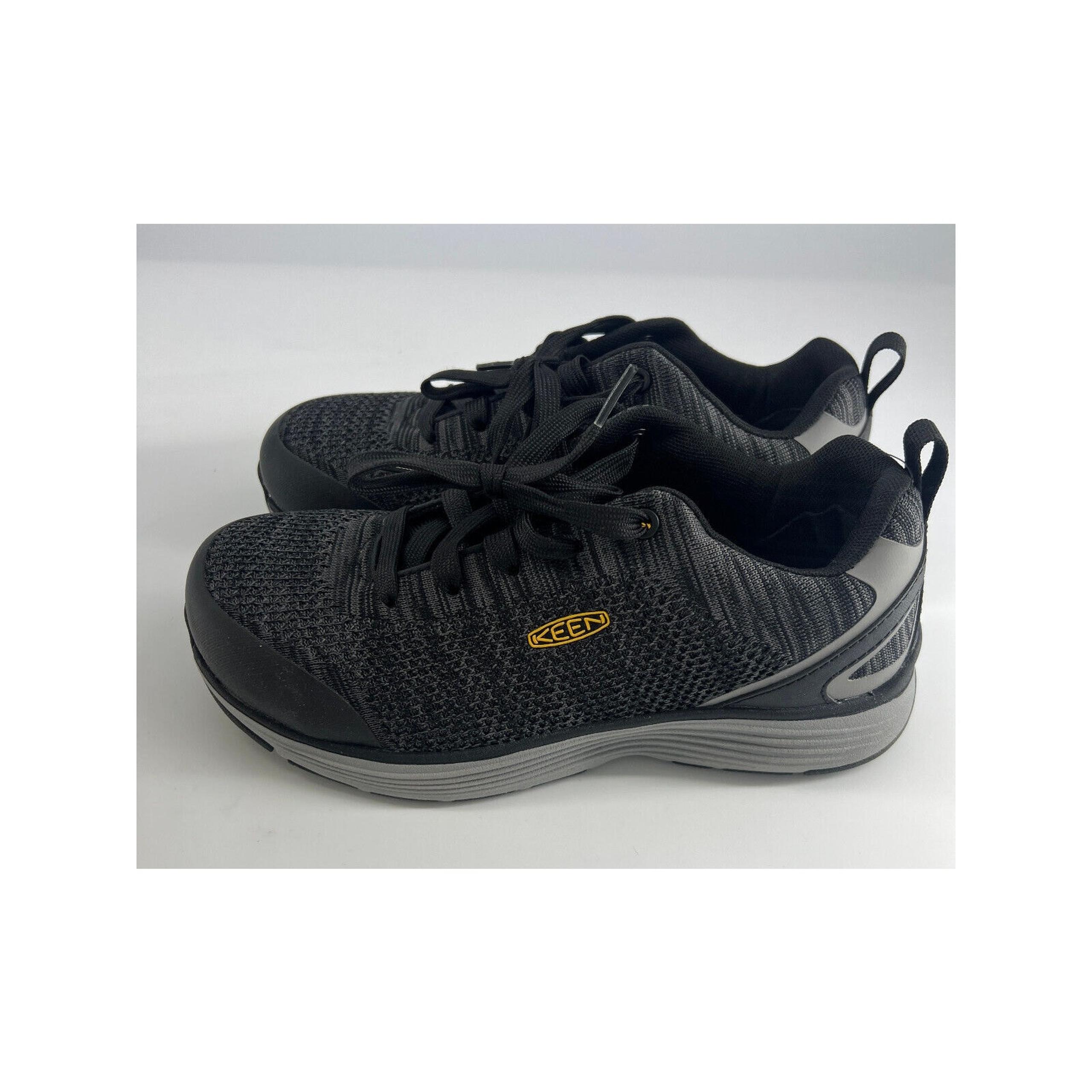 Keen Sparta Utility Shoes Mens Size 7 Wide Black Grey Aluminum Toe Work Safety