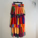 Farm Rio Sunset Stripes Tiered Midi Skirt (S)