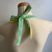 Vintage 1960s Bib Apron w Parrot Eyelet Adjustable Blue Green Yellow One Size