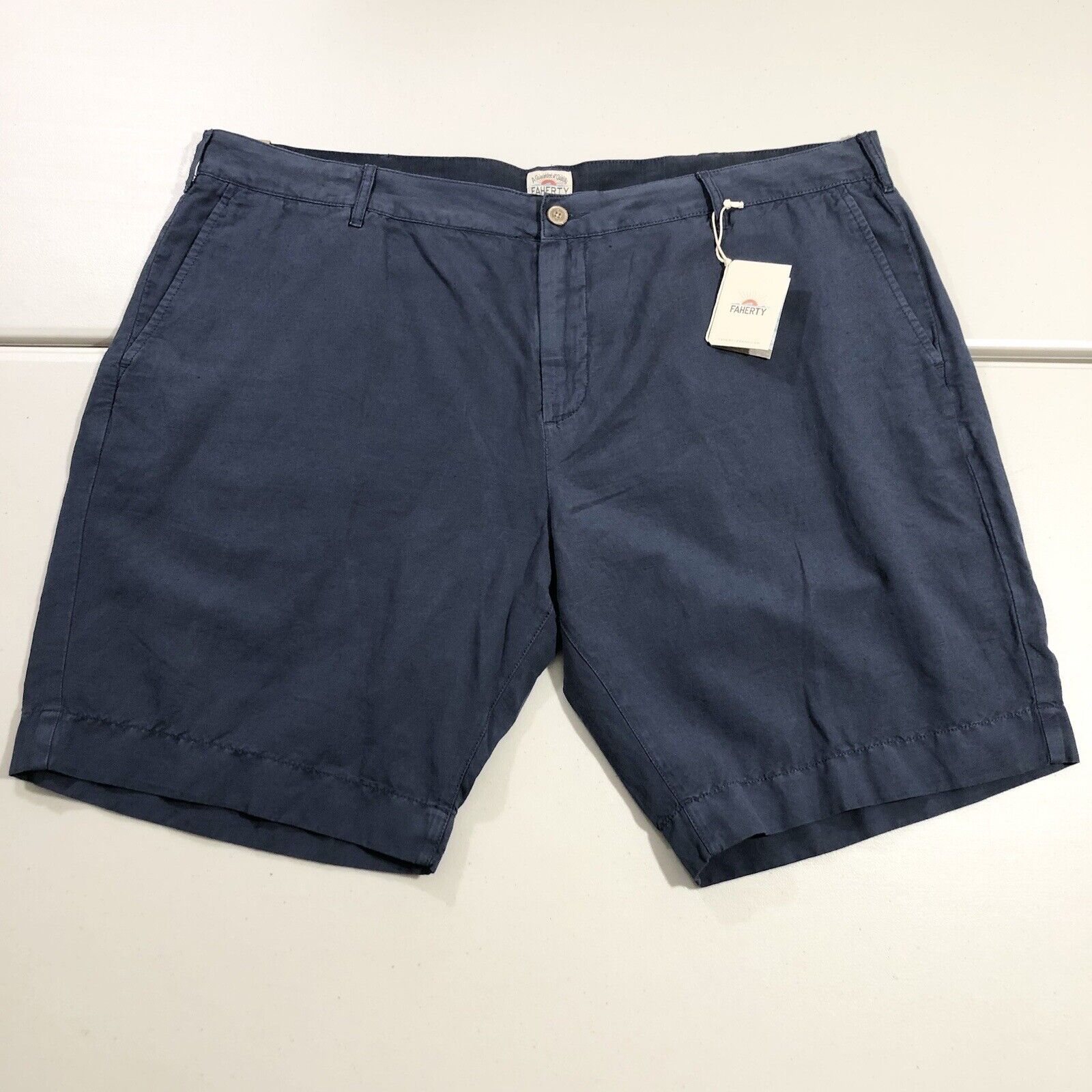 NWT FAHERTY Mens Shorts Summer Blue 40 Malibu Chino 98 MBC0007