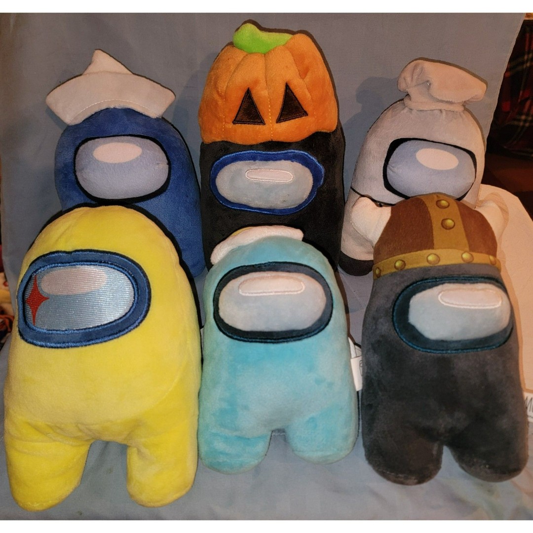 AMONG US Plush (set of 6) Shapeshifter Buddy Crewmate Blue Halloween Light Blue