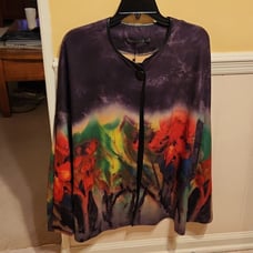 Radzoli Women's Cape w/ Floral Print Size M NWT