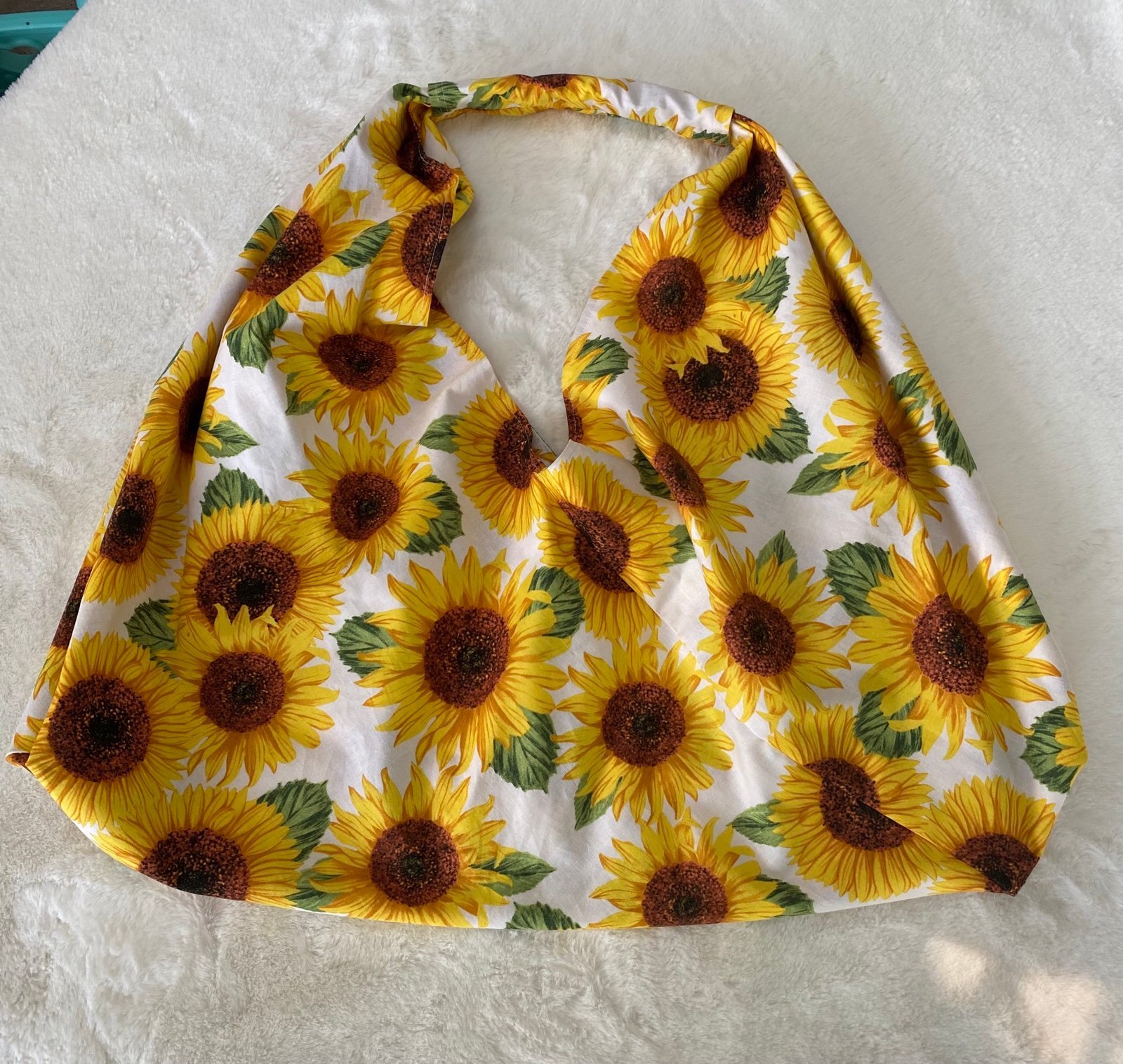 Womens Origami Hobo Bag Purse Handmade Sunflower Tote