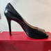 JOAN OLOFF Women's Rossella Black Open Toe Leather Pumps 9M EU 40 wore 3 times!