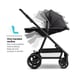 Mompush Meteor Baby Stroller 2-in-1 Bassinet Infant Adjustable Folding Black