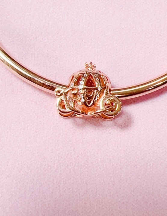 Cinderella Sparkling Carriage Charm, Charm Fit For shops Pandora Bracelet Gift