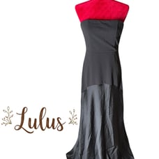 Lulus Compelling Style Black Strapless A-Line Maxi Dress – Size Medium NWOT