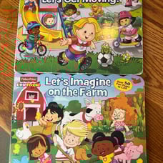 8 Fischer price little people flip books
