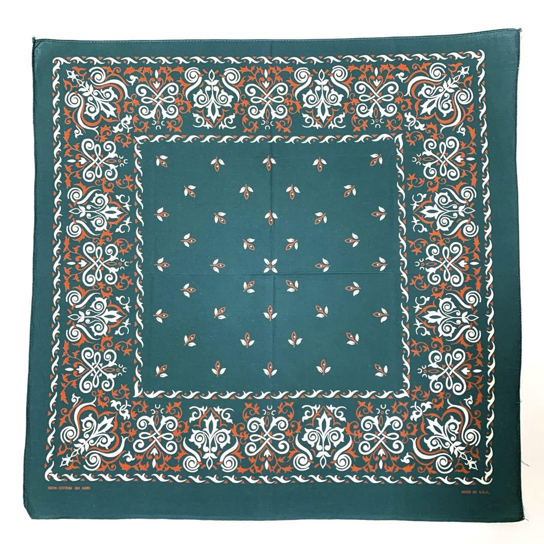 【Rare Color!】 70s RN14193 Vintage Bandana #66