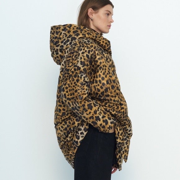 zara leopard coat