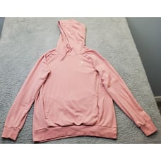 Gymshark Hoodie Womens Large Pink Polyester Pockets Long Sleeve Drawstring Logo