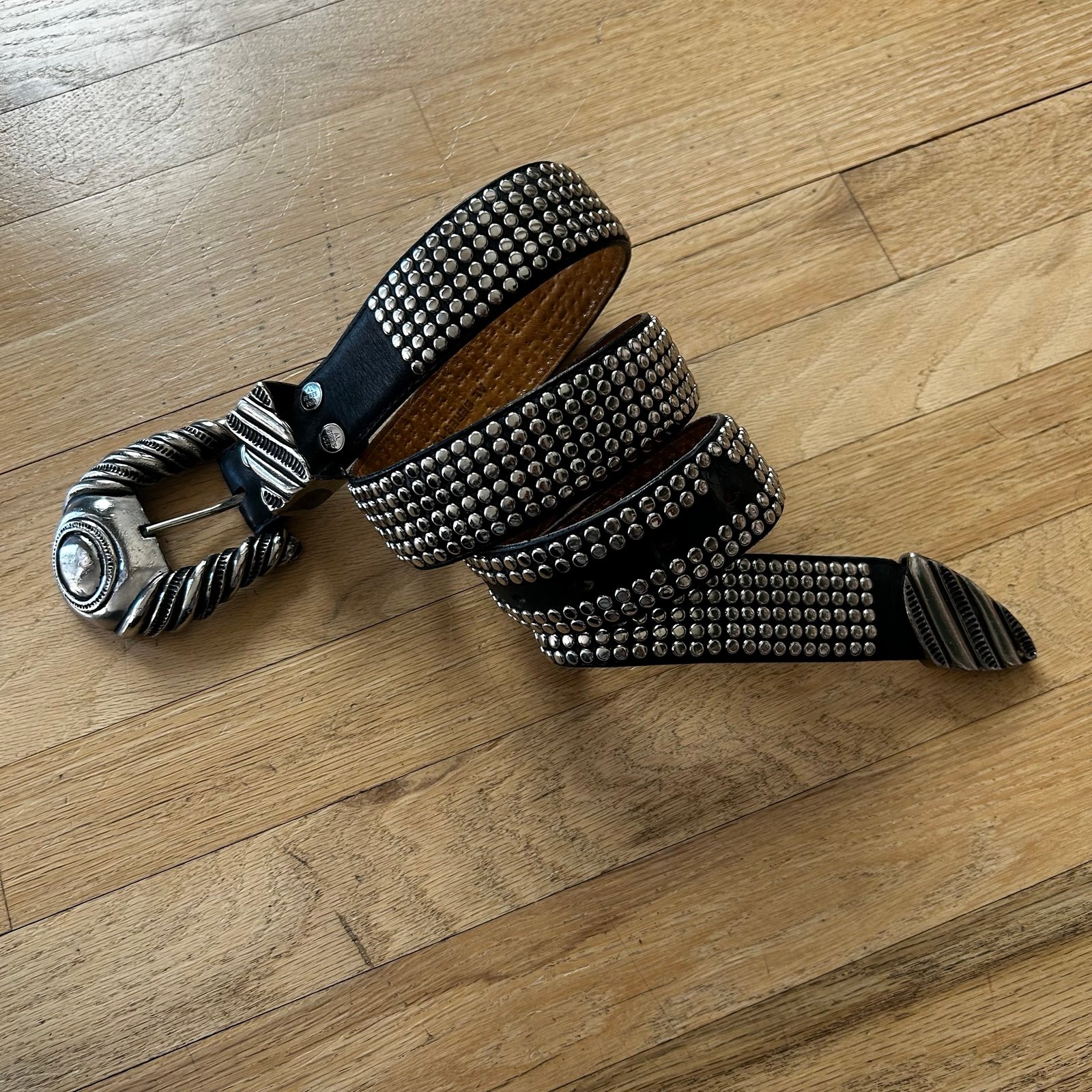 AL BERES USA x VINTAGE Sterling Silver Plated Western Belt Studded