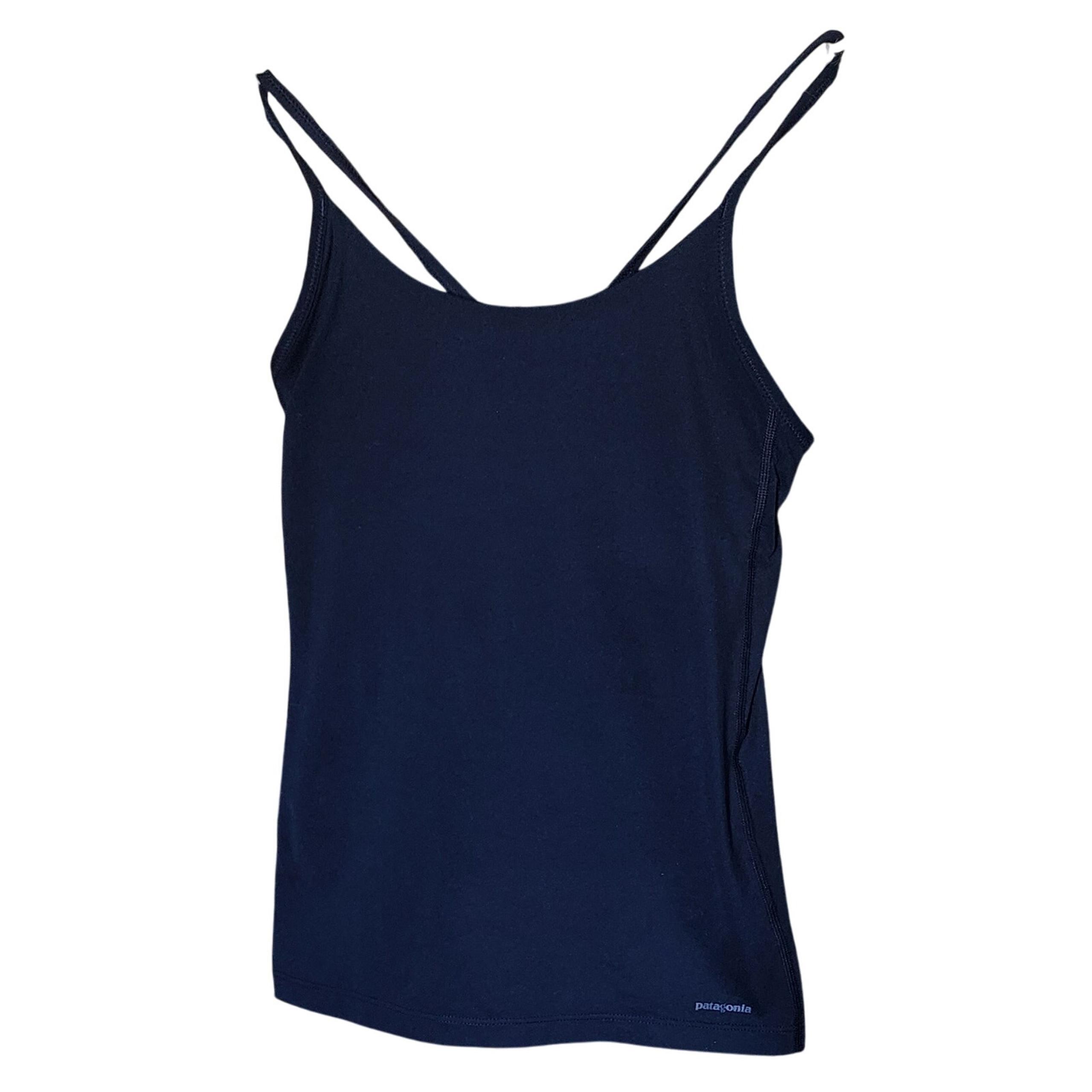 Patagonia Womens Blue Beta Cross Back Built In Bra Pad Activewear Tank Top S
