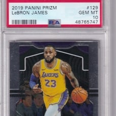 2019 Panini Prizm LEBRON JAMES Card #129 PSA 10 GEM MINT