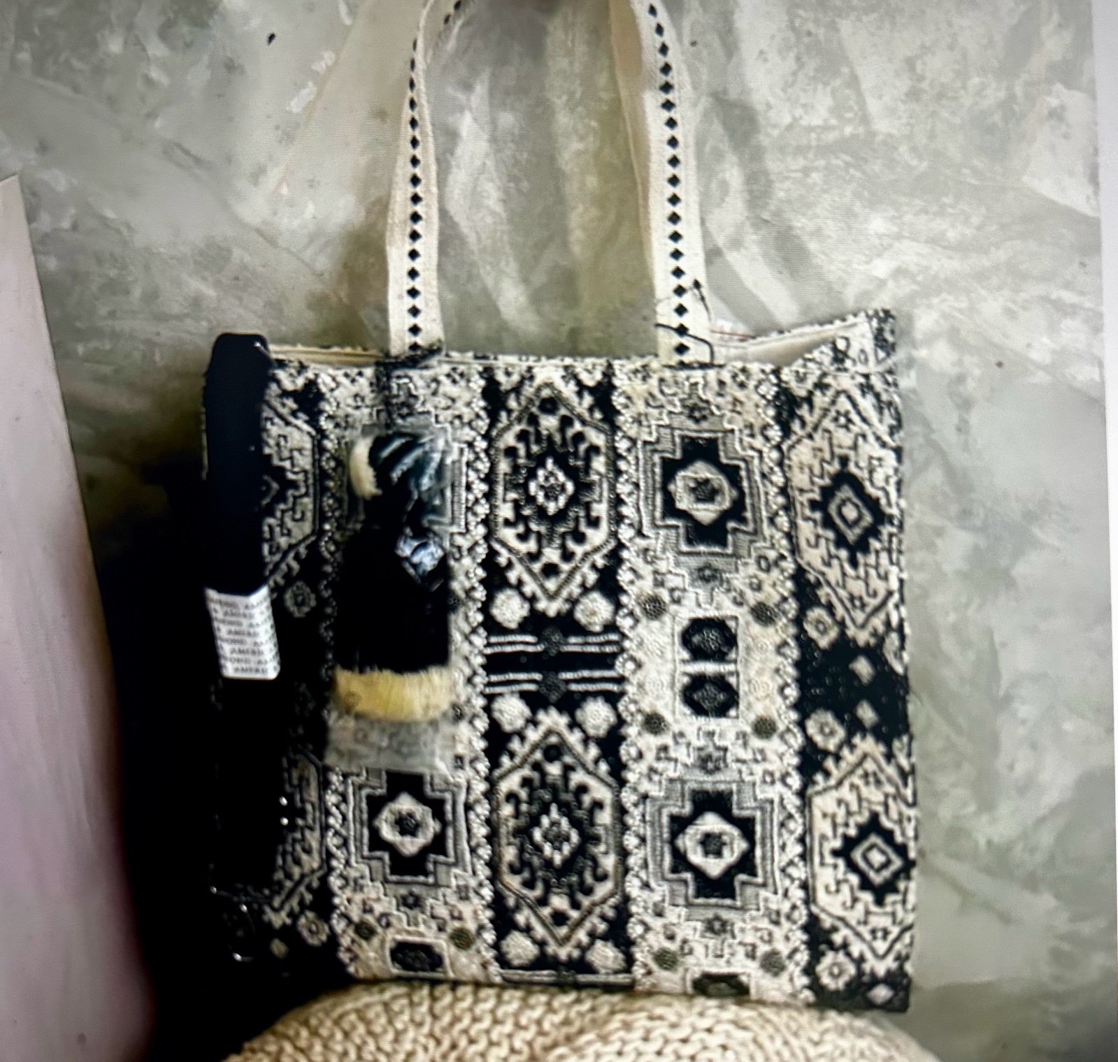 Jacquard Beaded & Embroidered Tote