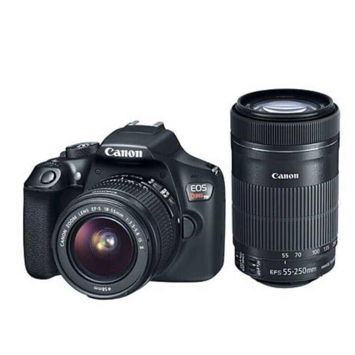 Canon EOS Rebel T6 DSLR with 18-55mm IS II Lens and 55-250mm IS STM Lens