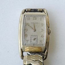 vintage hamilton 14k filled gold art deco men's mechanical watch 24X32mm