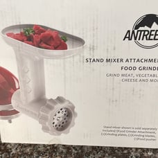 KitchenAid attachments- Meat grinder, pasta drying rack, and ravioli kit