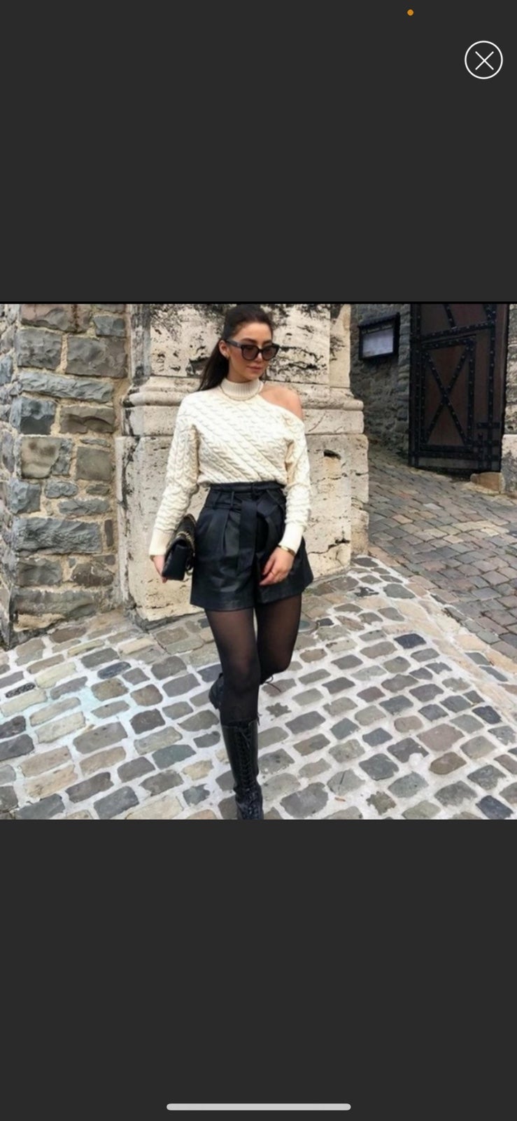 Zara cable cut out sweater