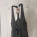 Asics Womens Jumpsuit S Gray New Strong Repurposed Surplice Neck Drawstring NWT