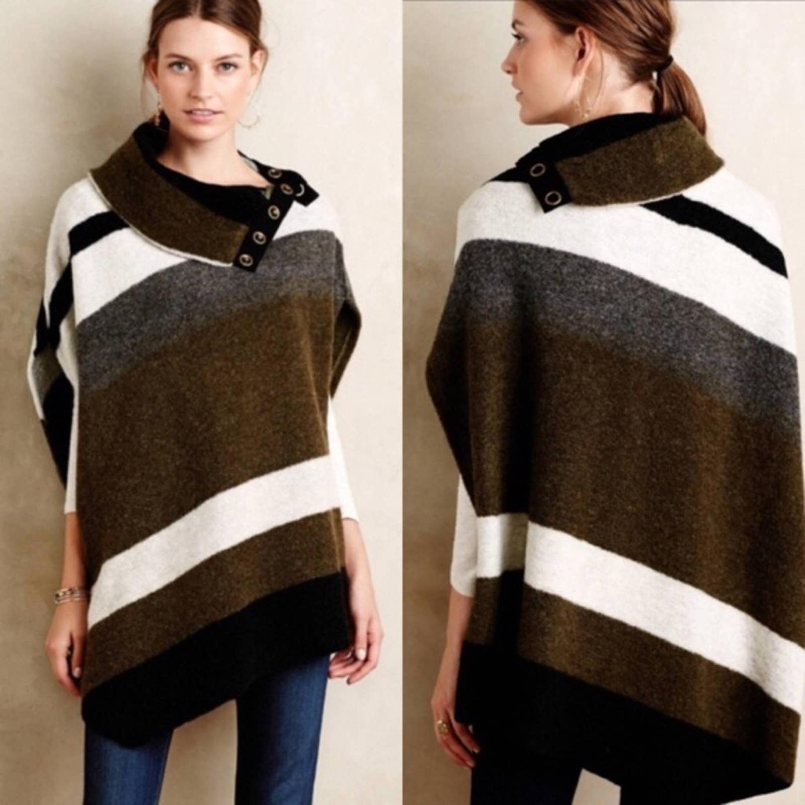 Anthropologie Tabitha Wool Blend Poncho.