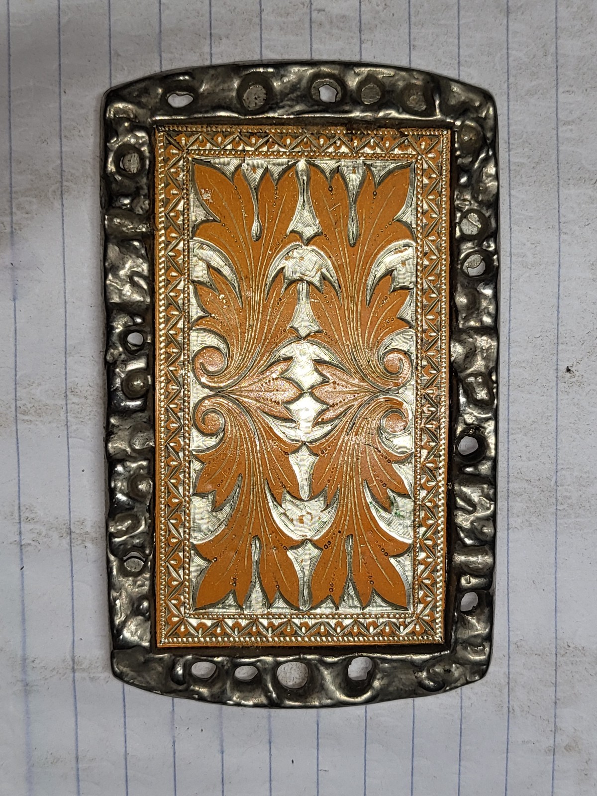 RARE vintage sterling silver belt buckle