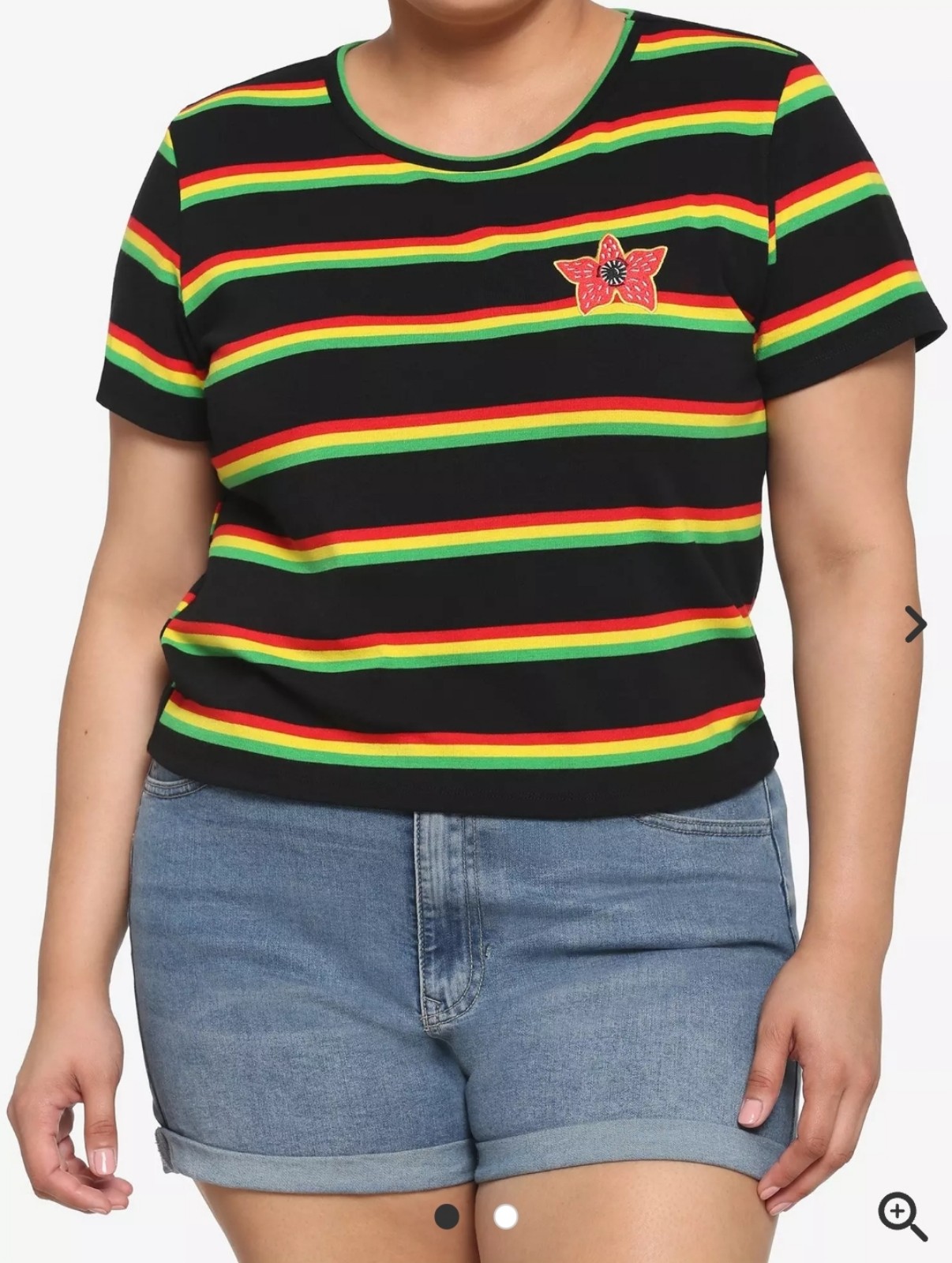 Her Universe Stranger Things Demogorgon Stripe Baby T-Shirt Plus Size