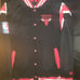 Starter NBA Chicago Bulls Black Label Jacket Black Red White Mens XXL