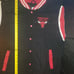 Starter NBA Chicago Bulls Black Label Jacket Black Red White Mens XXL