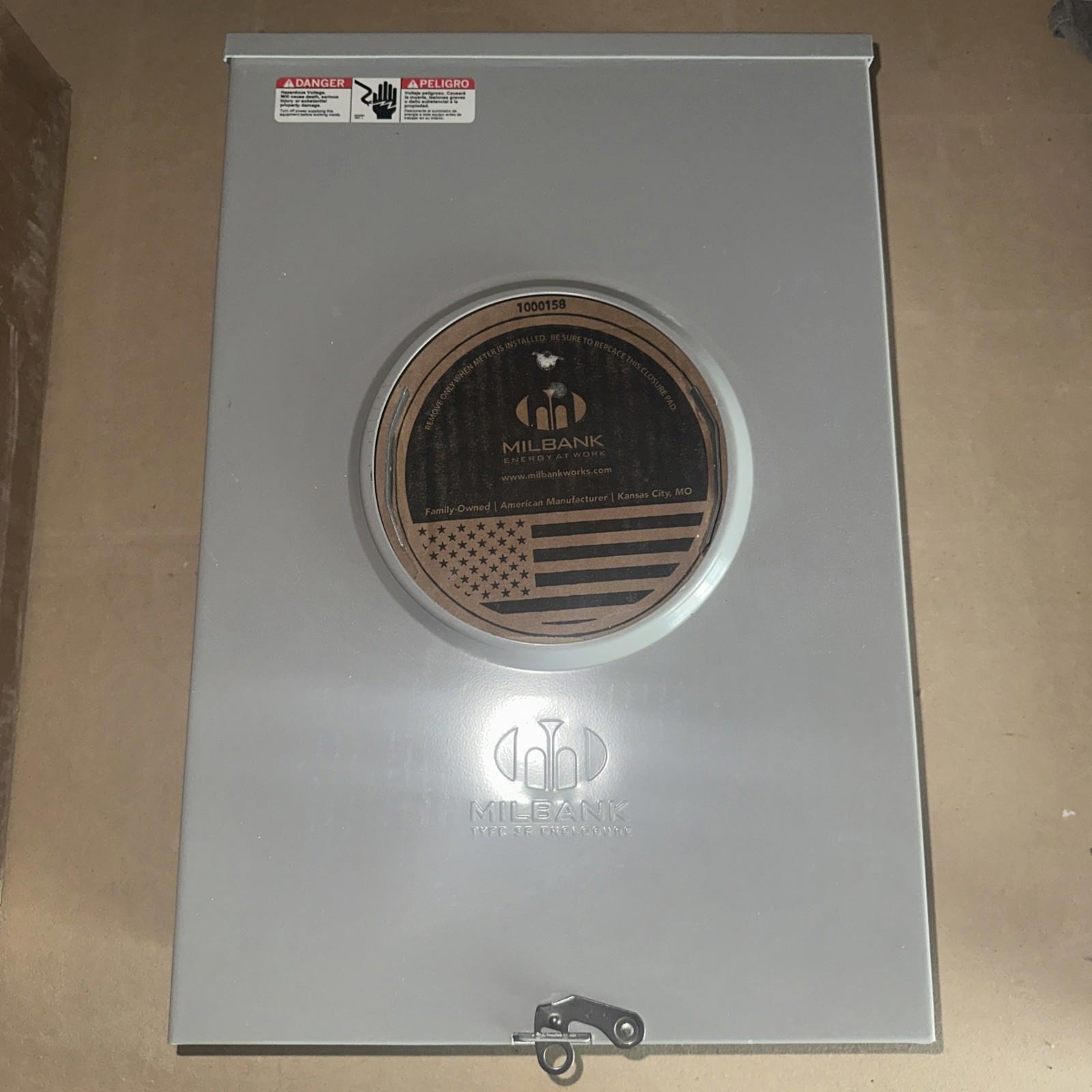 Milbank U9701-X-QG-HSP 200 Amp Meter Bank 600v 3 Phase 4 Wire 7 Jaw Bypass