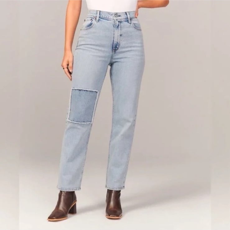 Abercrombie & Fitch ‘90s Slim Straight Ultra High Rise Blue Jeans size 0